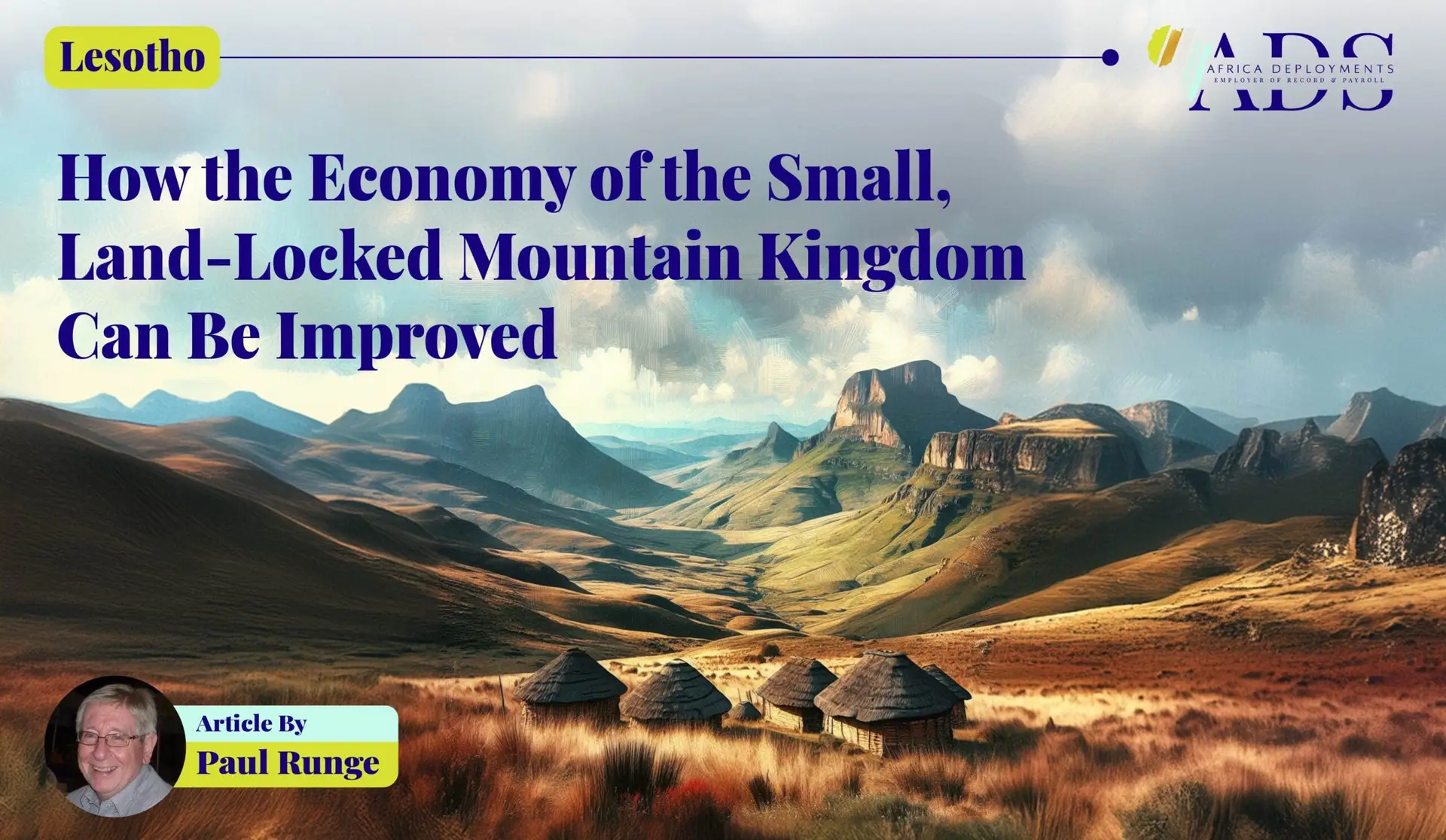 How the economy of the small land-locked mountain kingdown can be improved, in Lesotho